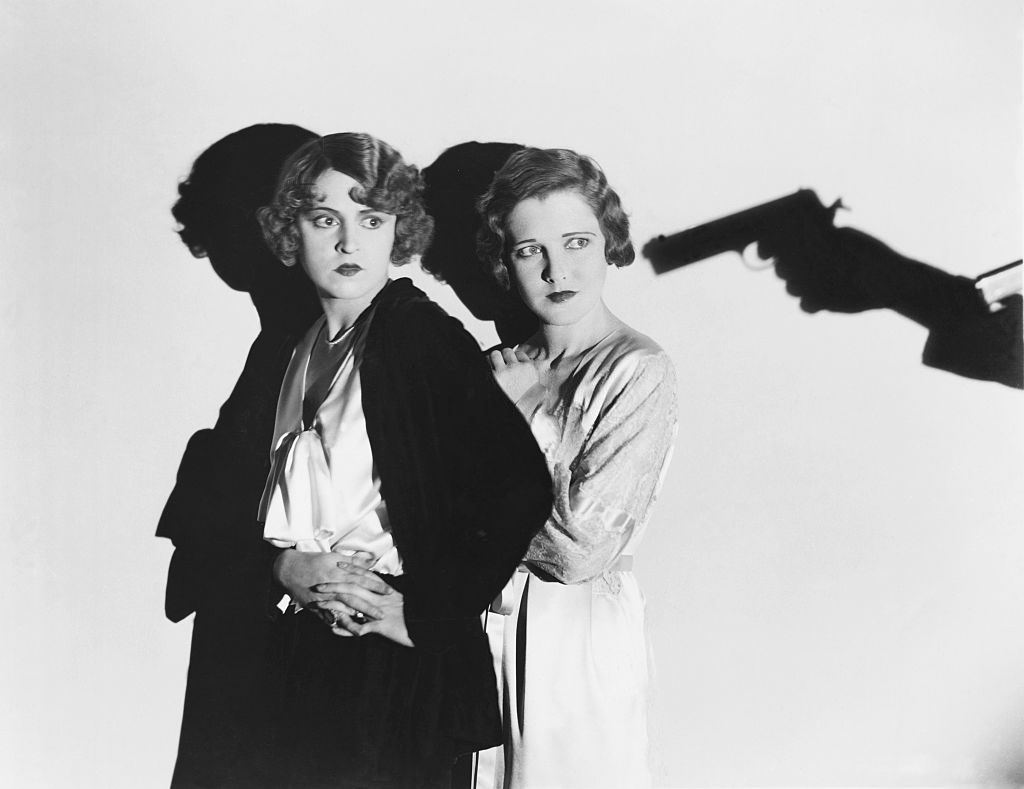 #51 Jean Arthur with Florence Eldridge in the movie ‘The Greene Murder Case’, 1929.