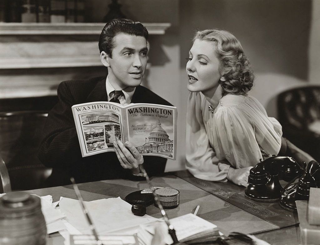 #68 Jean Arthur with James Stewart in ‘Mr. Smith Goes To Washington’, 1939.