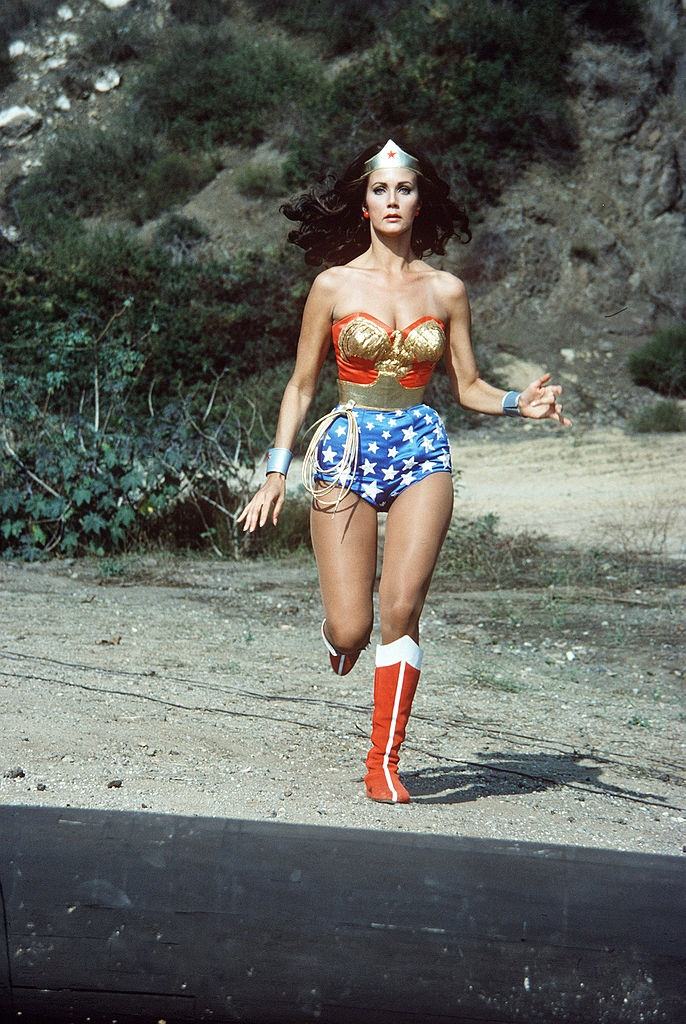#22 Lynda Carter as Wonder Woman in the episode ‘Beauty on Parade’, 1976.