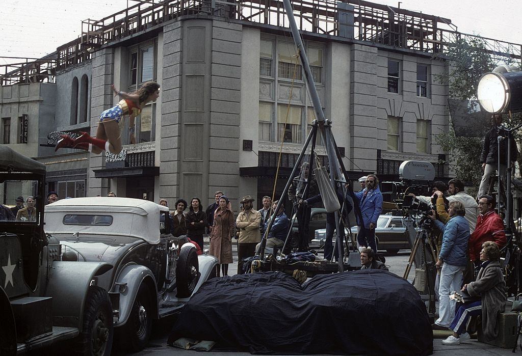 #49 Lynda Carter performing the stunt in ‘The New Original Wonder Woman’, 1975.