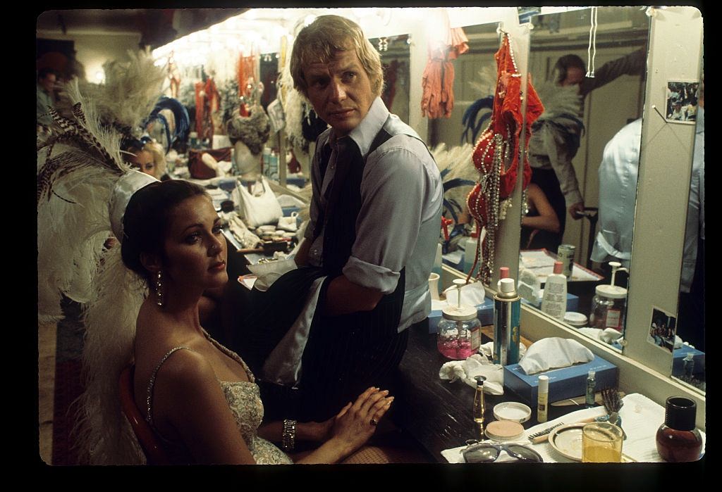 #18 Lynda Carter in the make up room with David Soul, 1976.