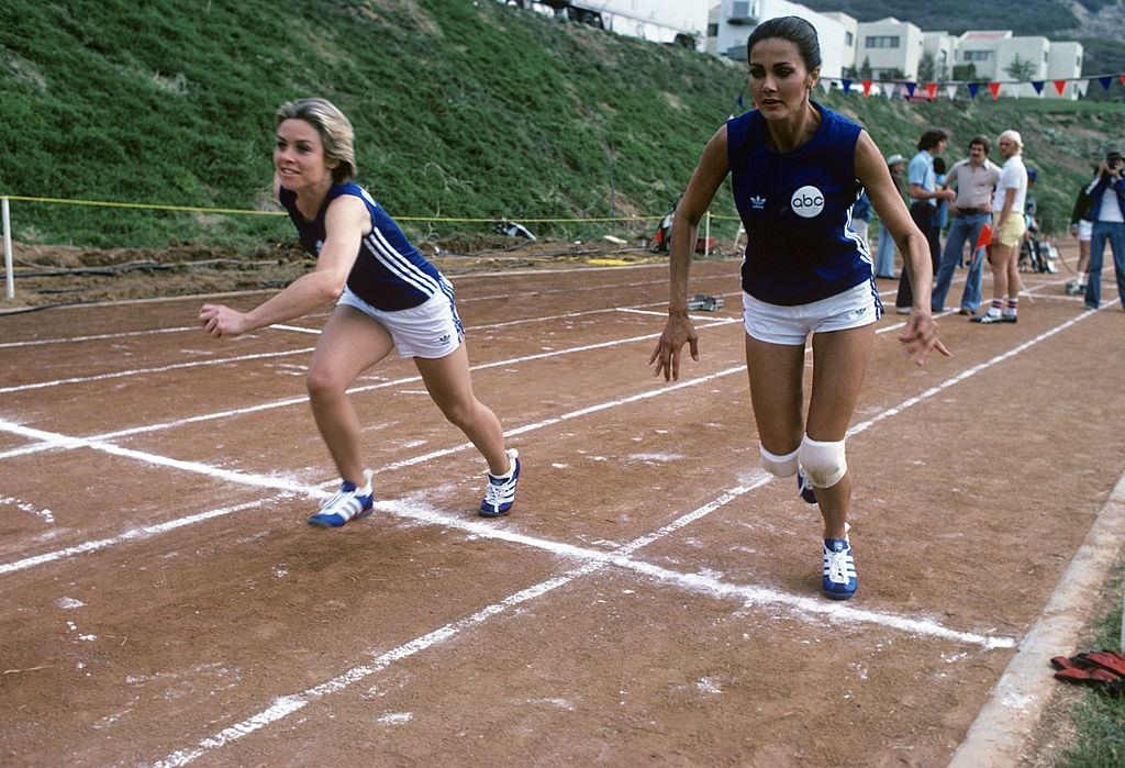 #21 Lynda Carter in the ‘Battle of the Network Stars’, 1976.