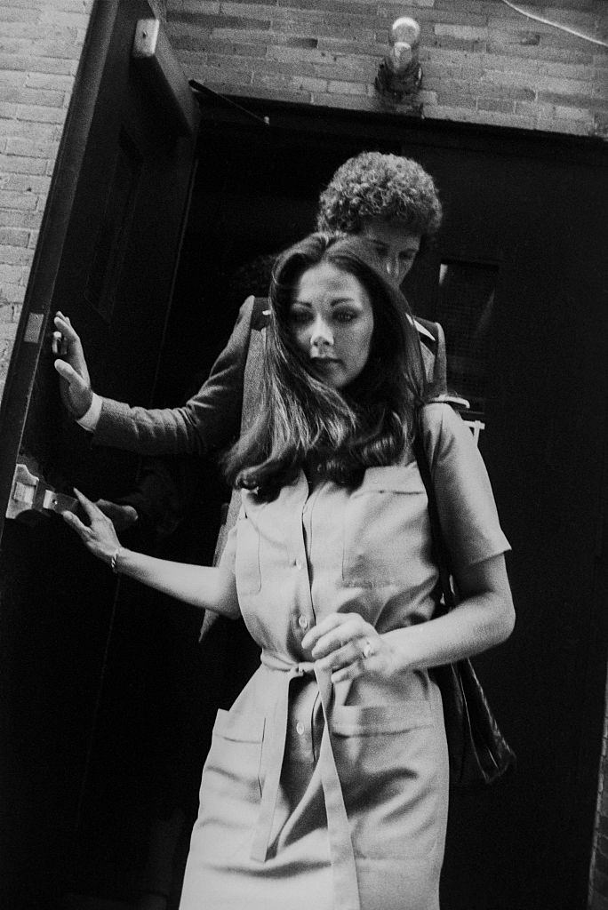 #3 Lynda Carter leaving by the stage door, 1970.