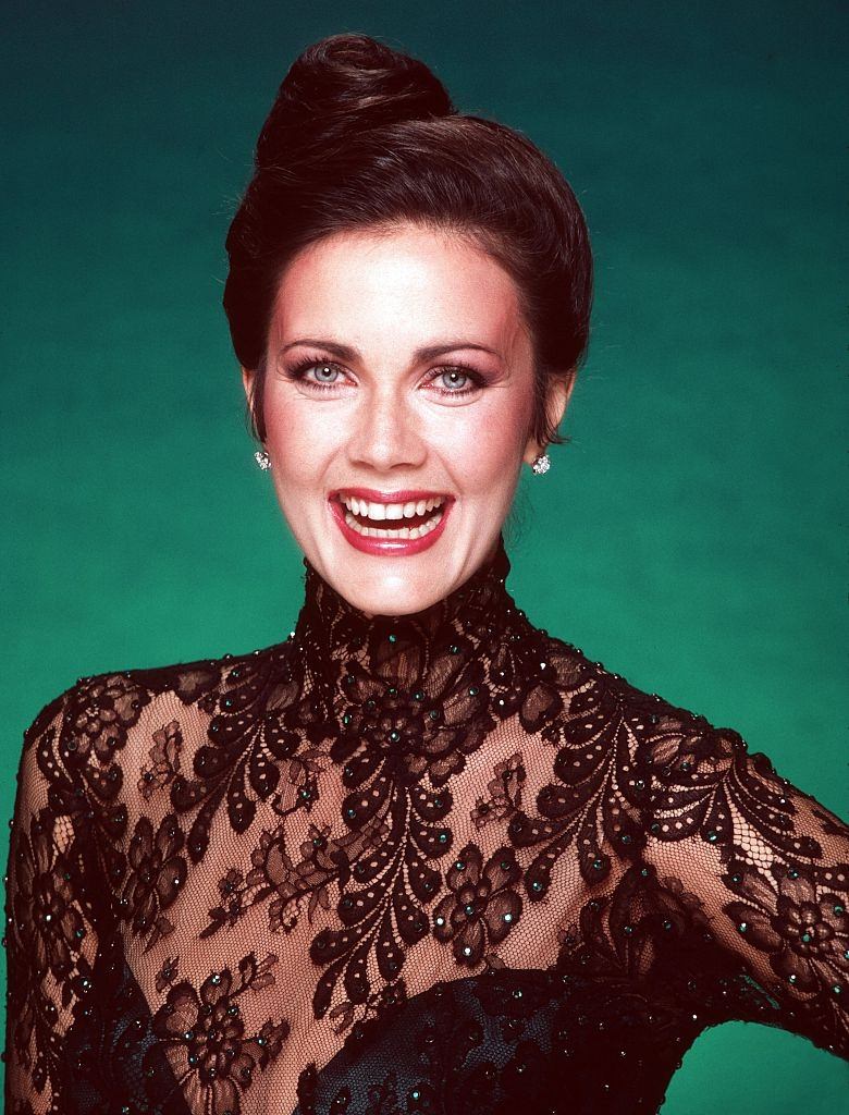 #42 Linda Carter in black dress, 1980.