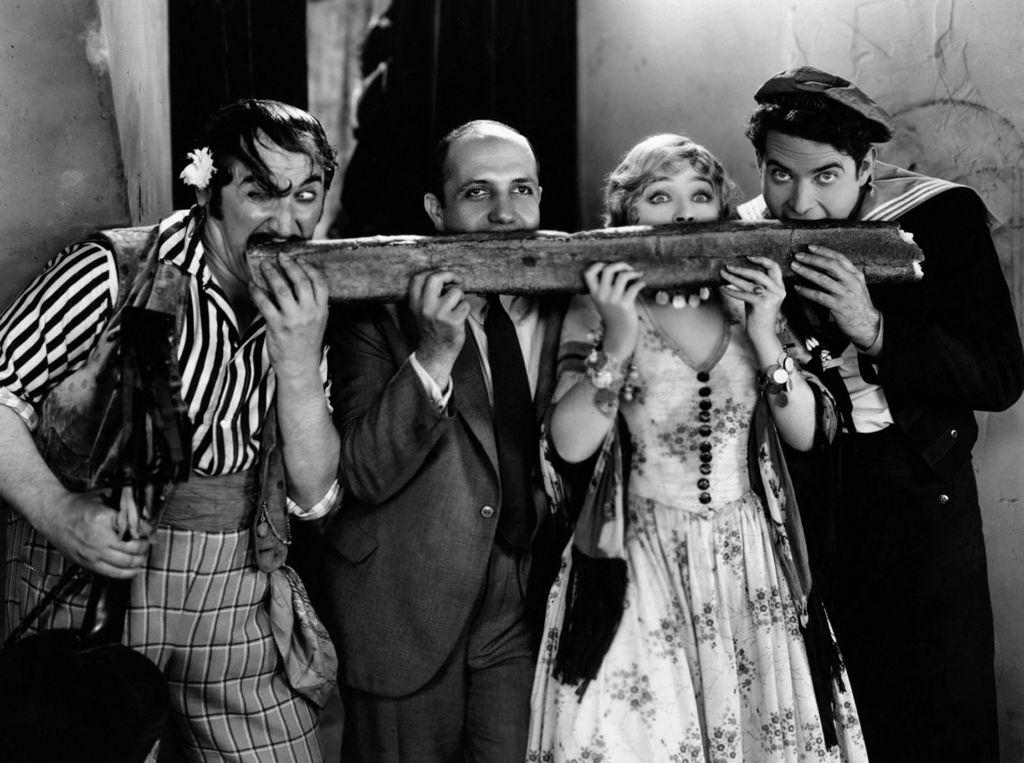 #42 Mae Murray with Michael Vavitch, Dimitri Buichowetzki and Lloyd Hughes in a scene from the movie, ‘Valencia’, 1926.