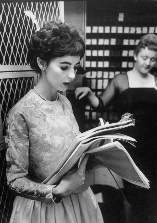 Millie Perkins as Anne Frank during the Filming of ‘The Diary of Anne Frank (1959)’ Movies &; TV