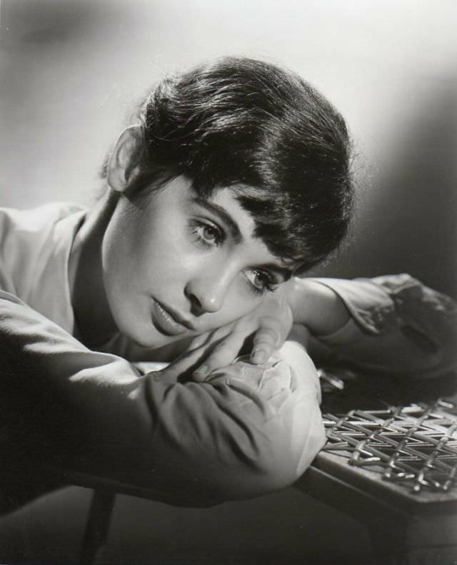 Millie Perkins as Anne Frank during the Filming of ‘The Diary of Anne Frank (1959)’ Movies &; TV