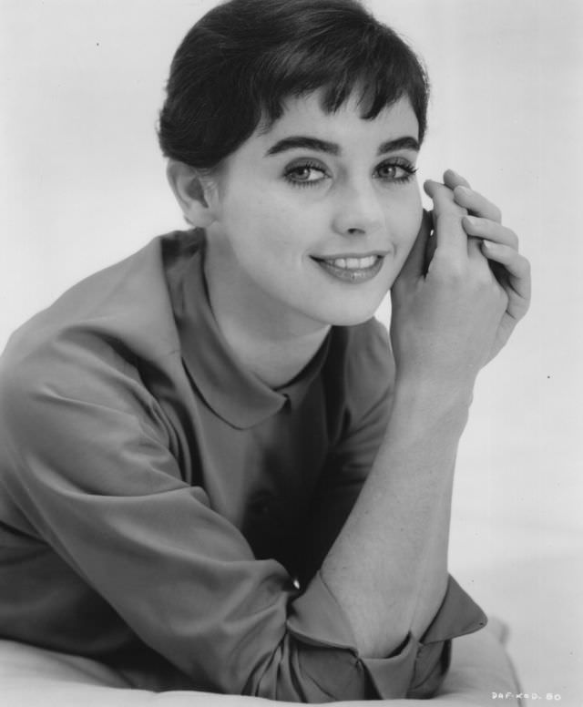 Millie Perkins as Anne Frank during the Filming of ‘The Diary of Anne Frank (1959)’ Movies &; TV