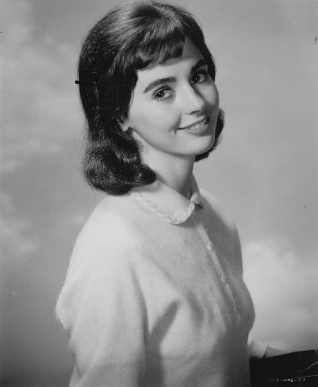 Millie Perkins as Anne Frank during the Filming of ‘The Diary of Anne Frank (1959)’ Movies &; TV
