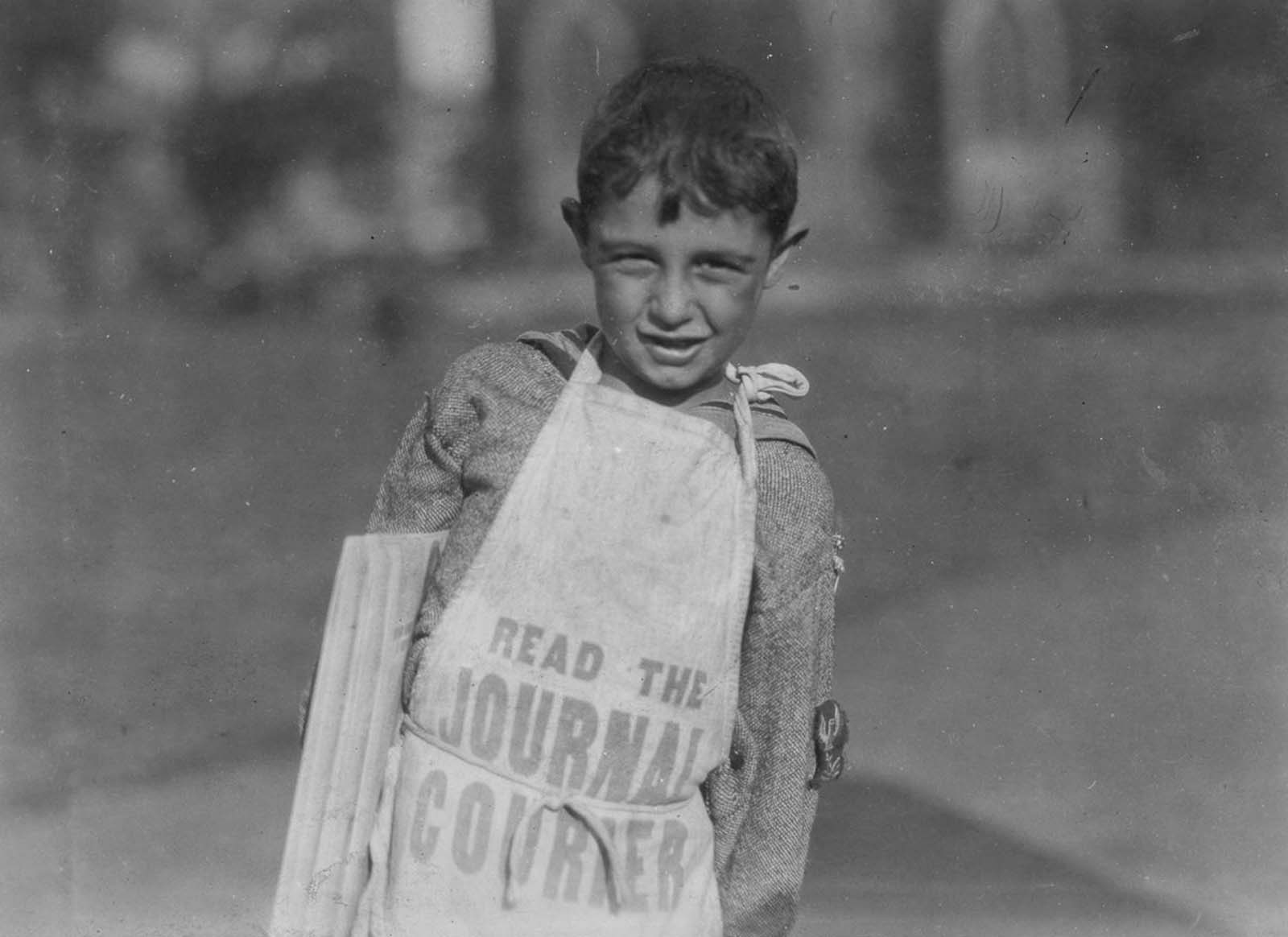 #8 Another young newsboy. Hartford, Connecticut, 1924.