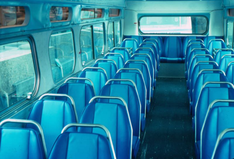 #42 Interior of one of San Diego Transit’s new 1974 Flxible ‘suburban’ coaches