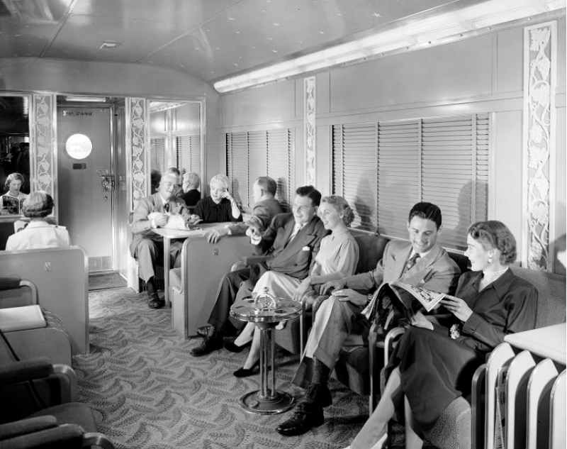 #5 Southern Pacific Sunset Limited Lounge, Long View, Budd Company, June 1950