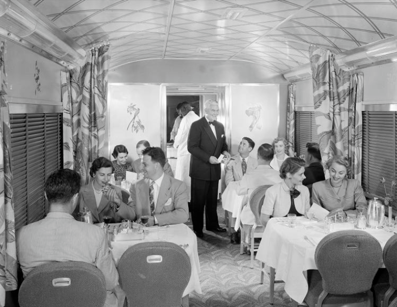 #8 Southern Pacific Sunset Limited Diner, Long View, Budd Company, June 1950