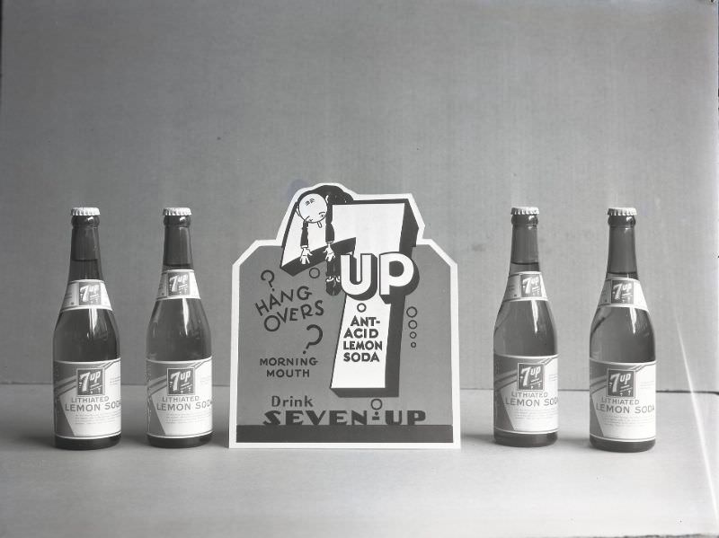 #17 Product shot showing a 7UP soda display, June 1931