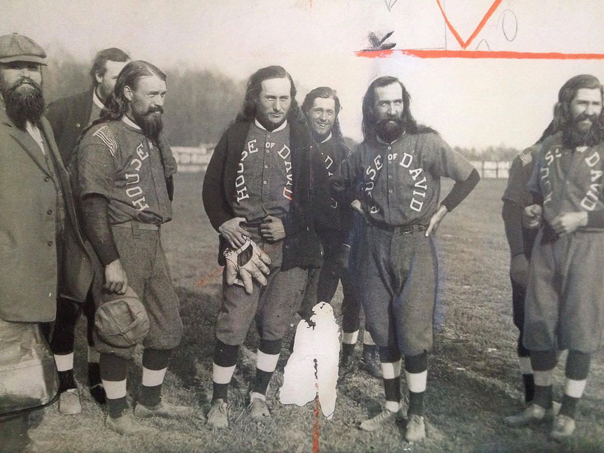 Long-haired and Bearded baseball team: The House of David team was a baseball version of the Harlem Globetrotters