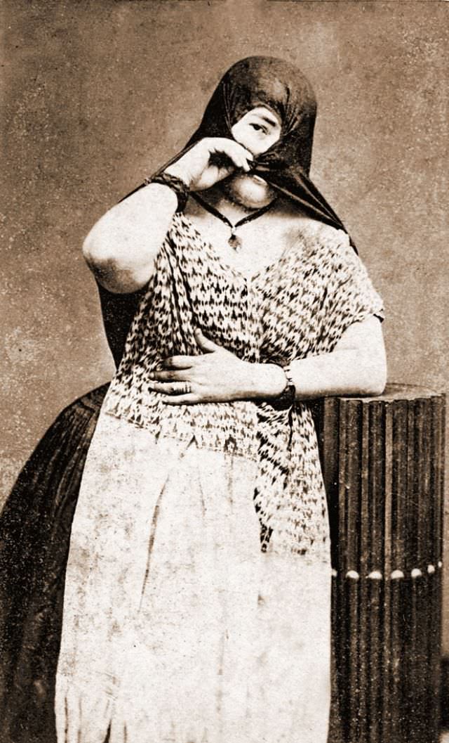 #1 Peruvian woman in traditional costume, Lima, Peru, circa 1860s