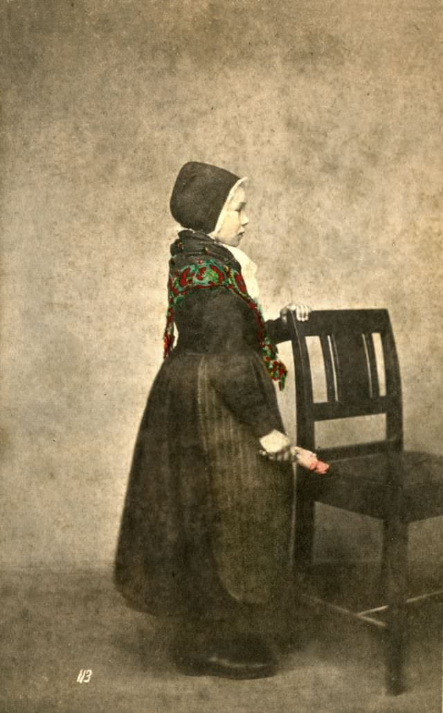 #12 A little girl from Jolster in Norwegian costume, 1870s