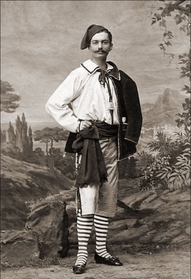 #23 Austrian man in traditional costume, Vienna, 1880s
