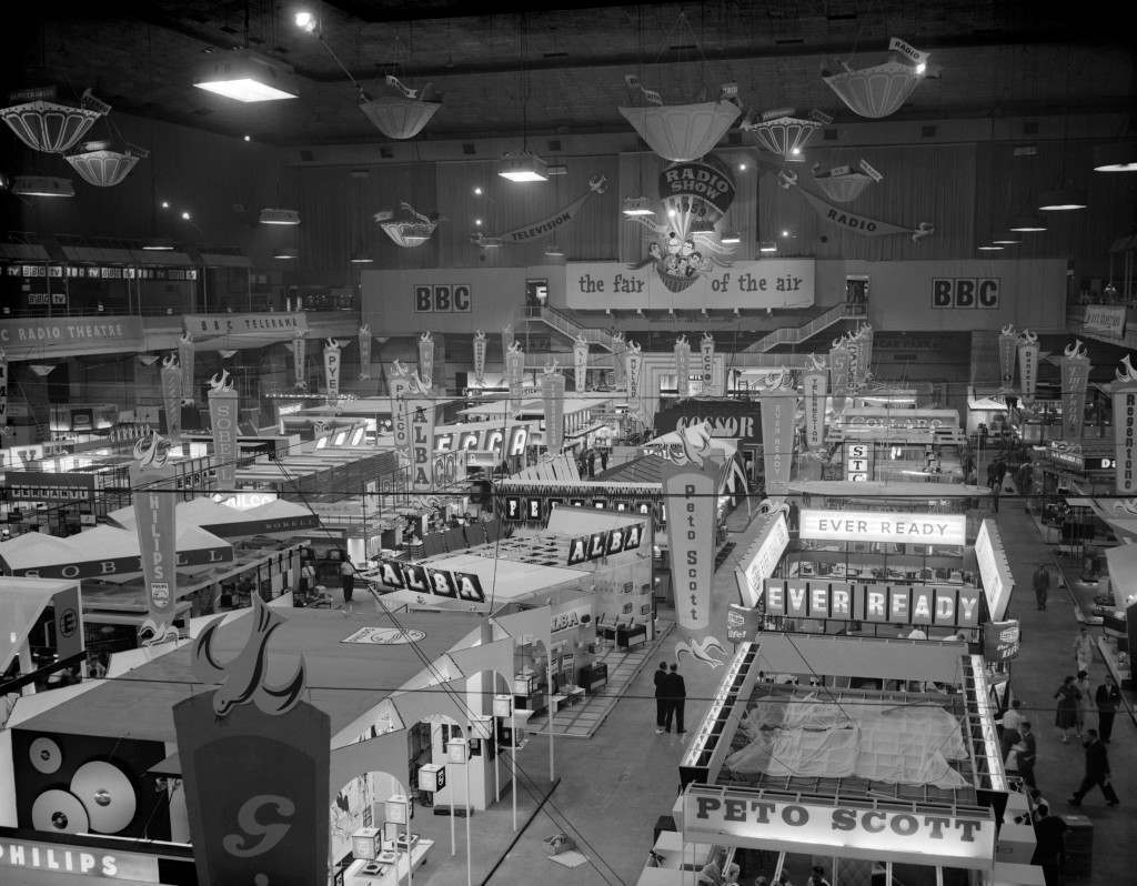 #32 General view of the Great Radio Show at London’s Earl’s Court. The show opens tomorrow, 1959.