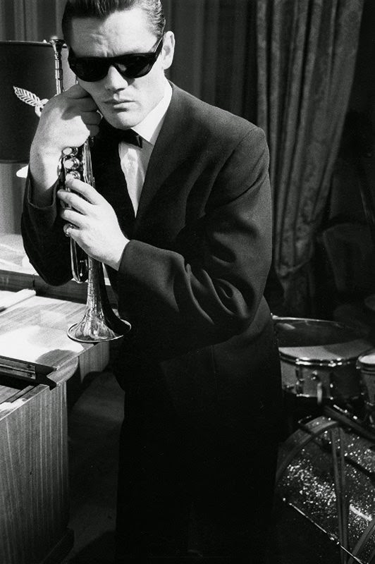 #49 Chet Baker on set of “Summer Flight” (aka “Stolen Hours”), filmed on location in Fowey, Cornwall, 1962