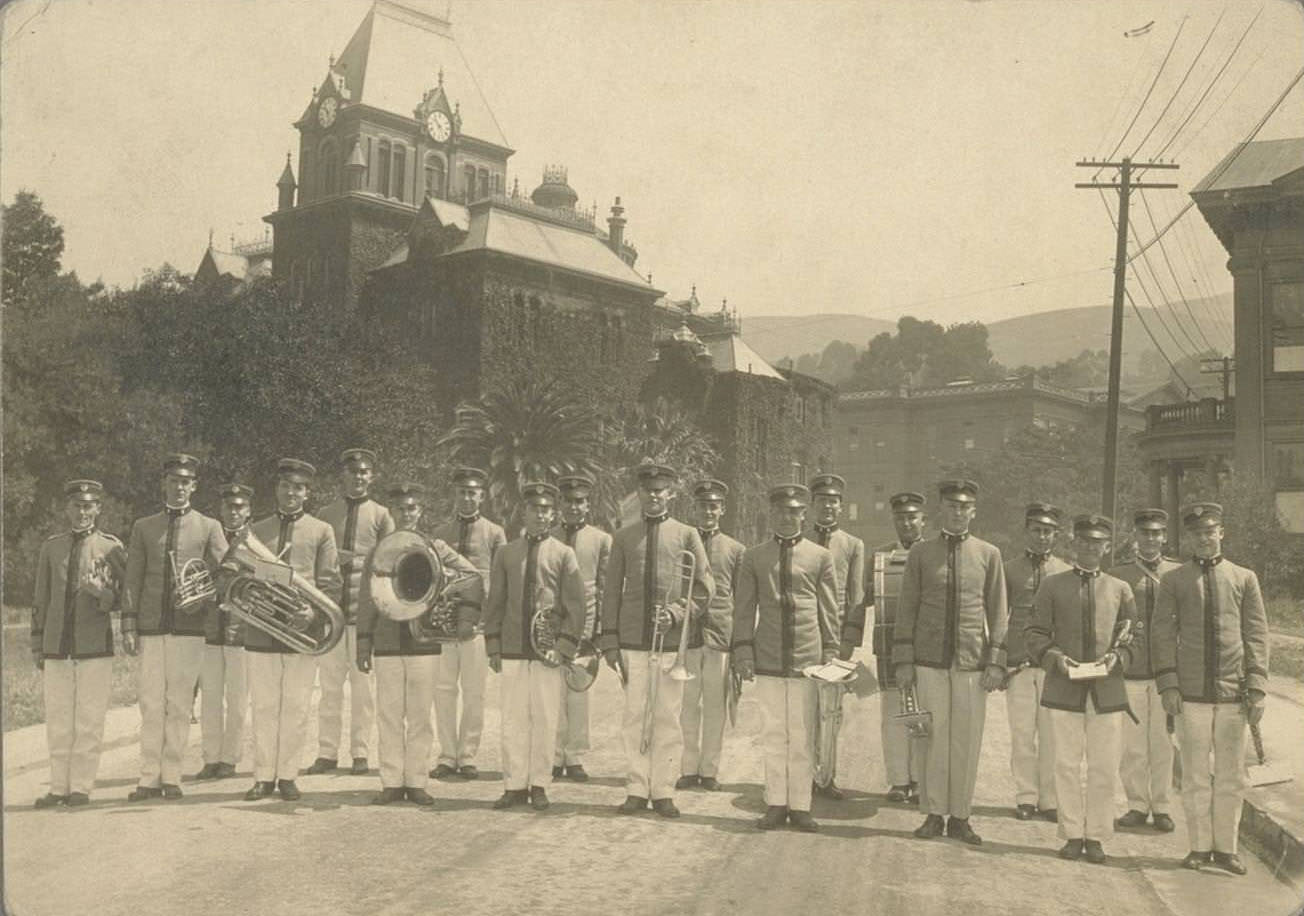 #54 Brass band. University of California, Berkeley, 1930s