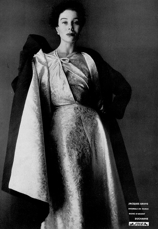#42 Bettina Graziani wearing Jacques Griffe, 1953