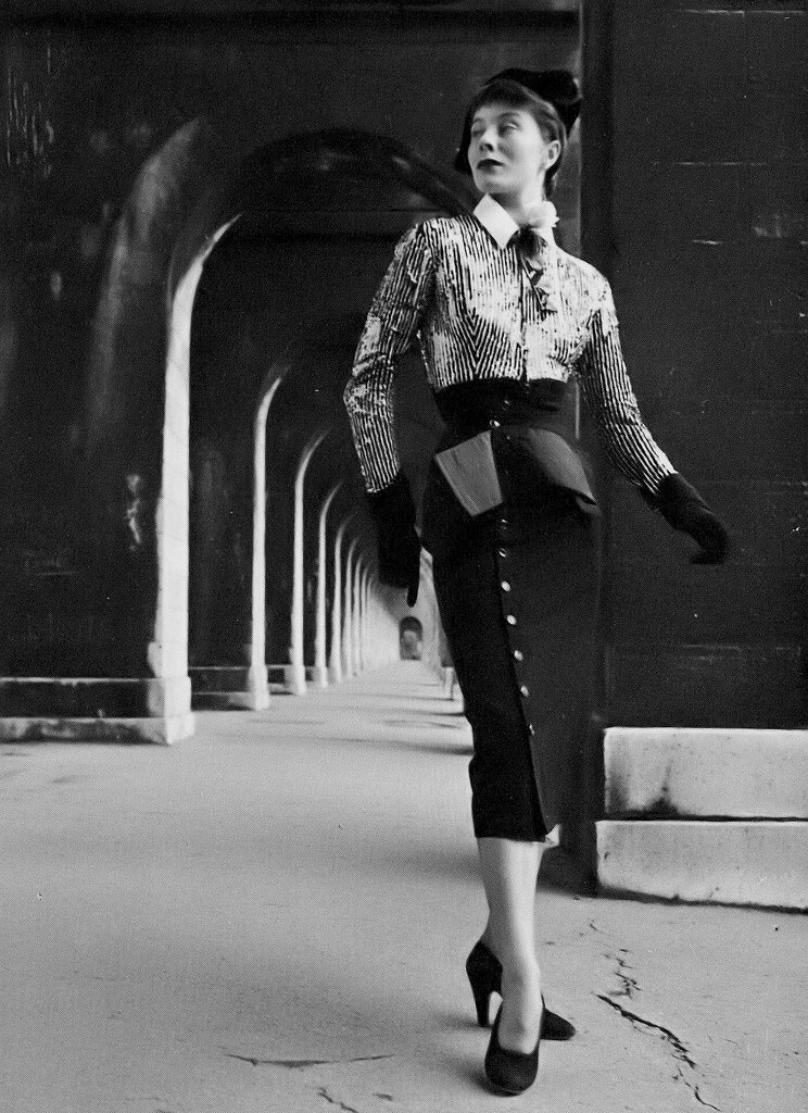 #52 Bettina Graziani in one of Jacques Fath’s most popular designs, 1949