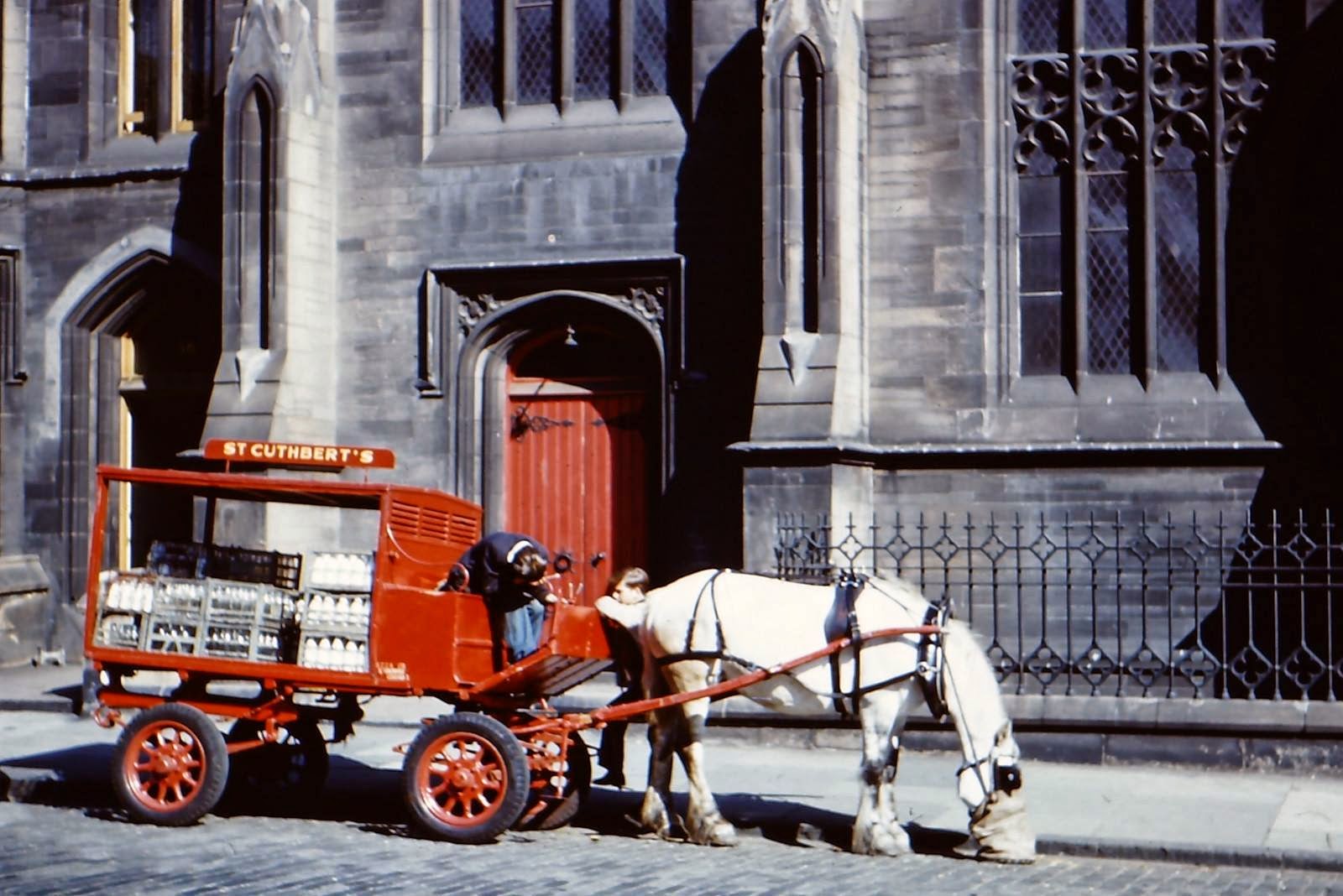 #65 St Cuthberts milk float, 1955