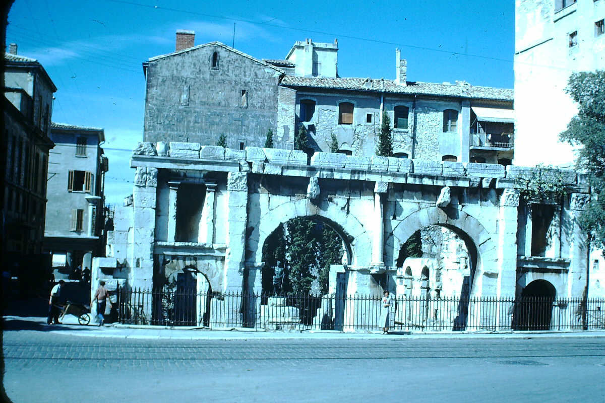 #26 Augustus Arch- Original Wall- Nimes, France, 1953