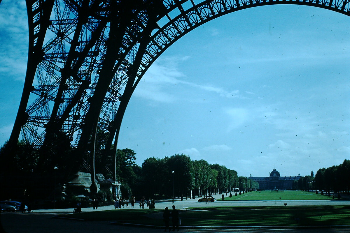 #33 Ecole Militaire from under Eiffel Tower- Paris, France, 1953