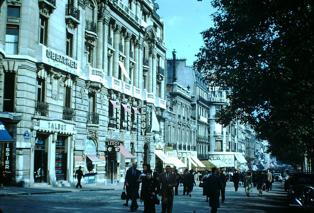 #46 Champs Elysees Sidewalk- Paris, France, 1953