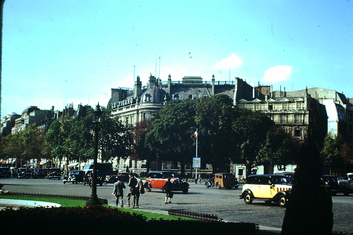 #47 Corner Champs Elysees and FD Roosevelt Ave- Paris, France, 1953