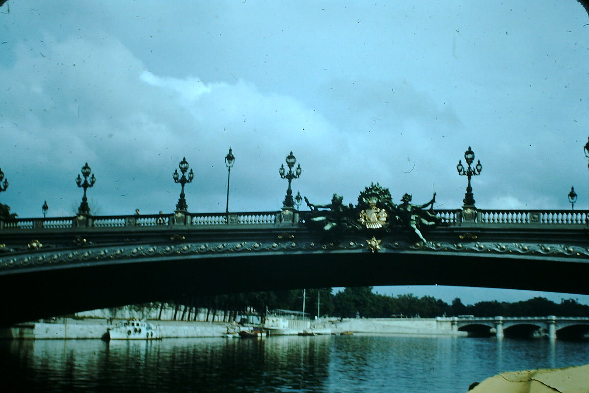 #77 Alexandre III Bridge- Medallion- Paris, France, 1953