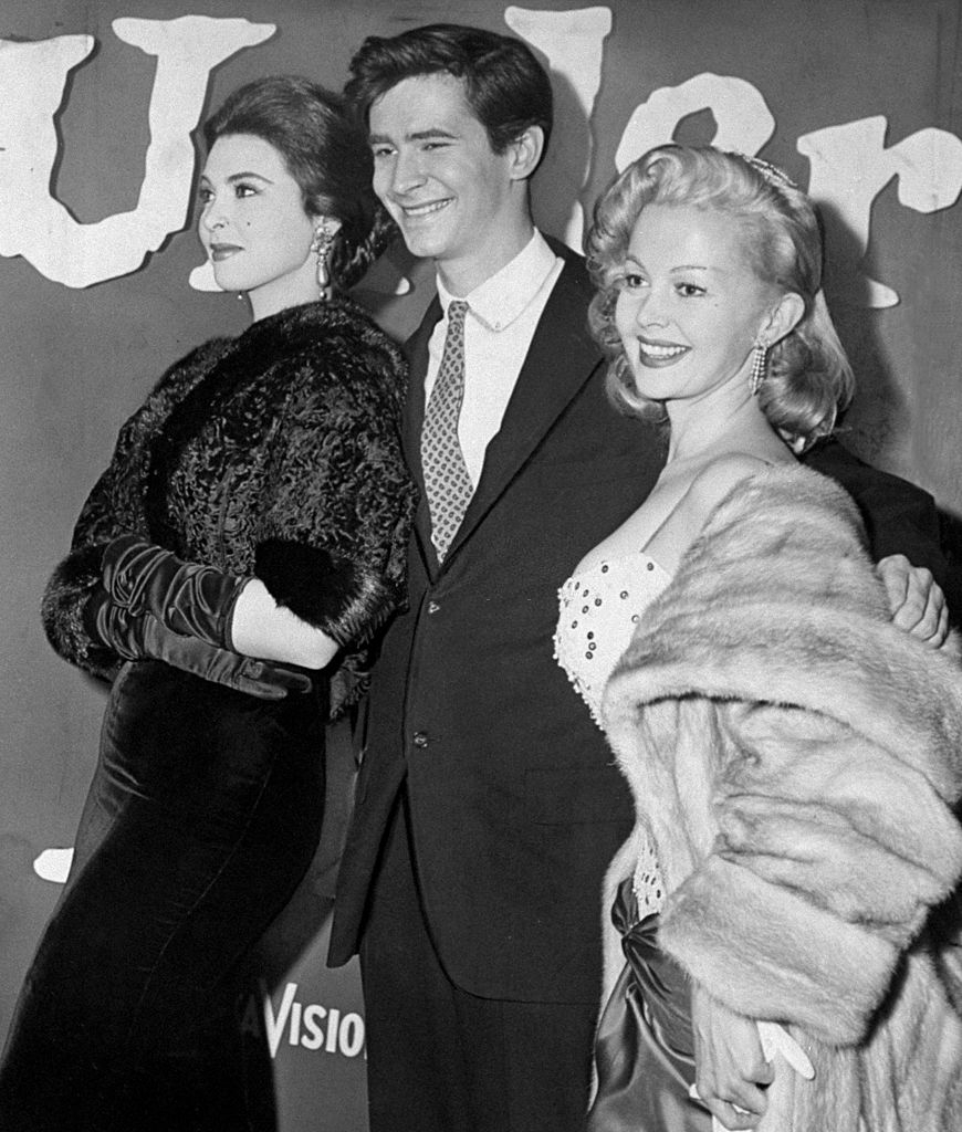 #46 Greta Thyssen with Anthony Perkins and Tina Louise at the debut of “Desire Under the Elms” at the Odeon Theatre.