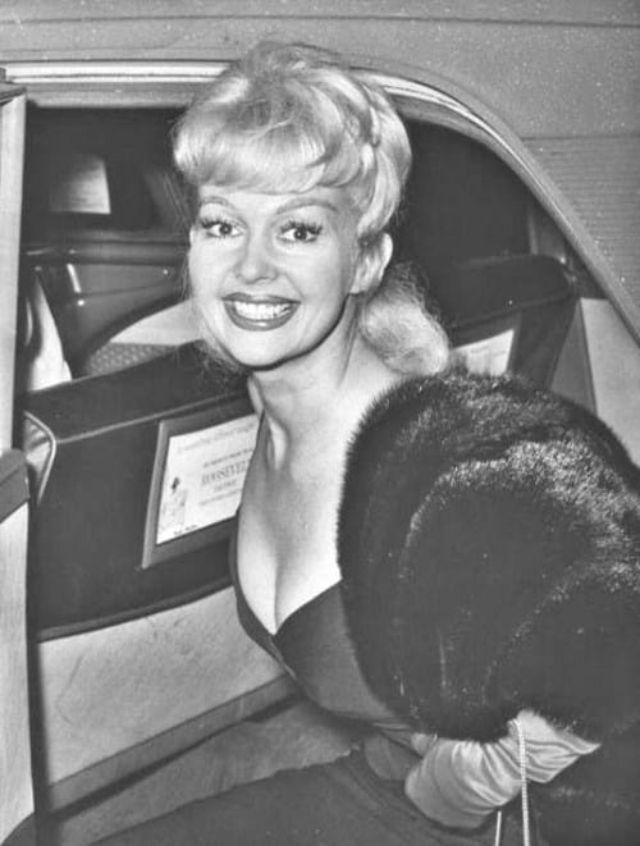 #50 Greta Thyssen in the car, 1960s.