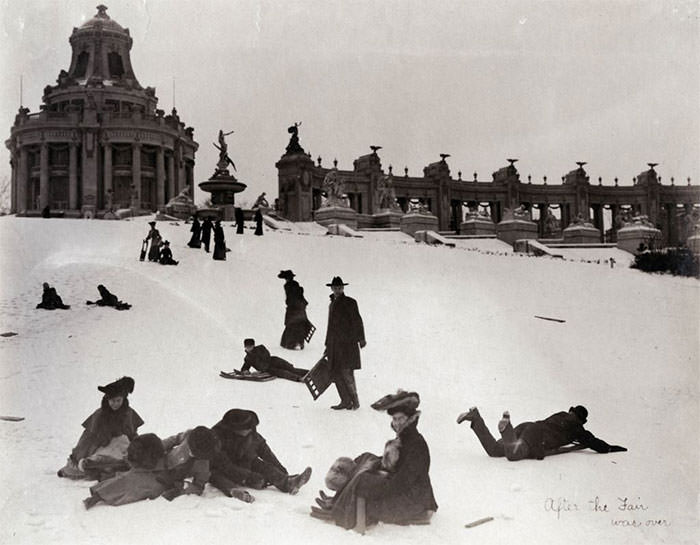 #50 Sledding down art hill after the 1904 world’s fair was over, st louis, 1904