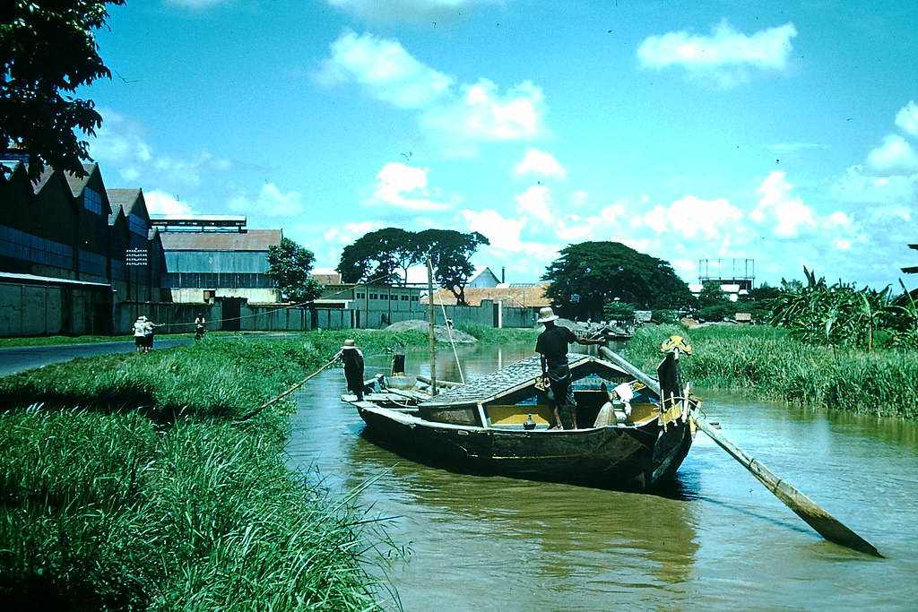 #10 Canal Boat in Surabaya, Indonesia, 1952