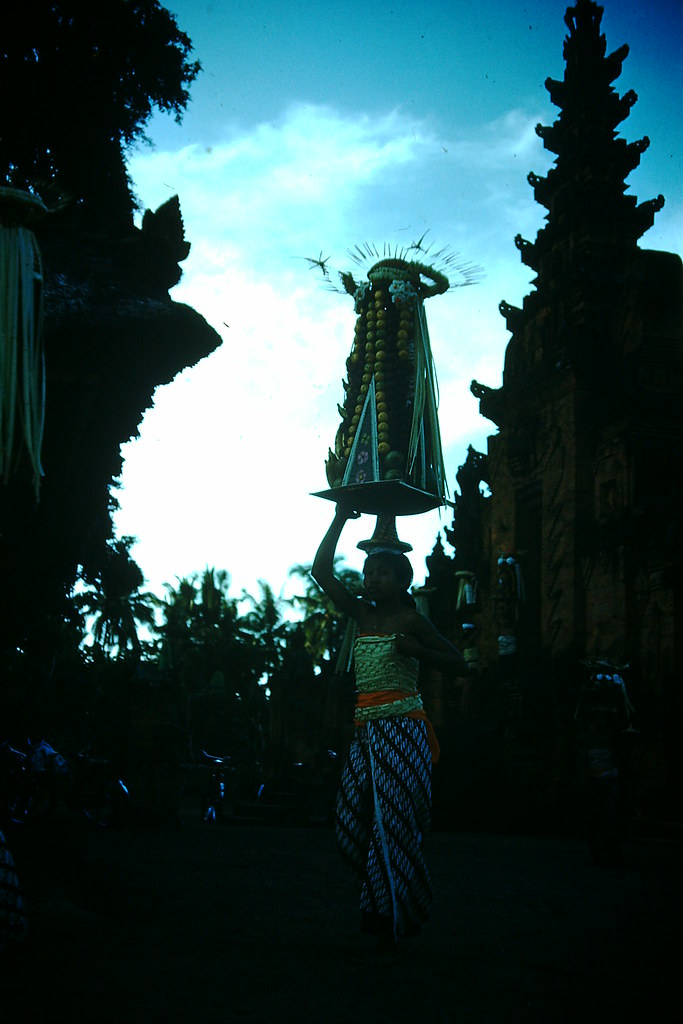 #28 Coming from Temple- New Year- Bali, Indonesia, 1952