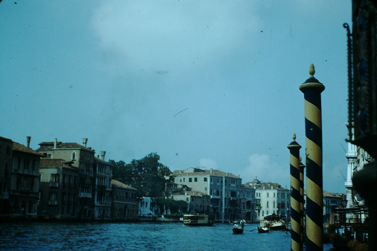 #25 Grand Canal fr Grand Hotel- Venice, Italy, 1954.