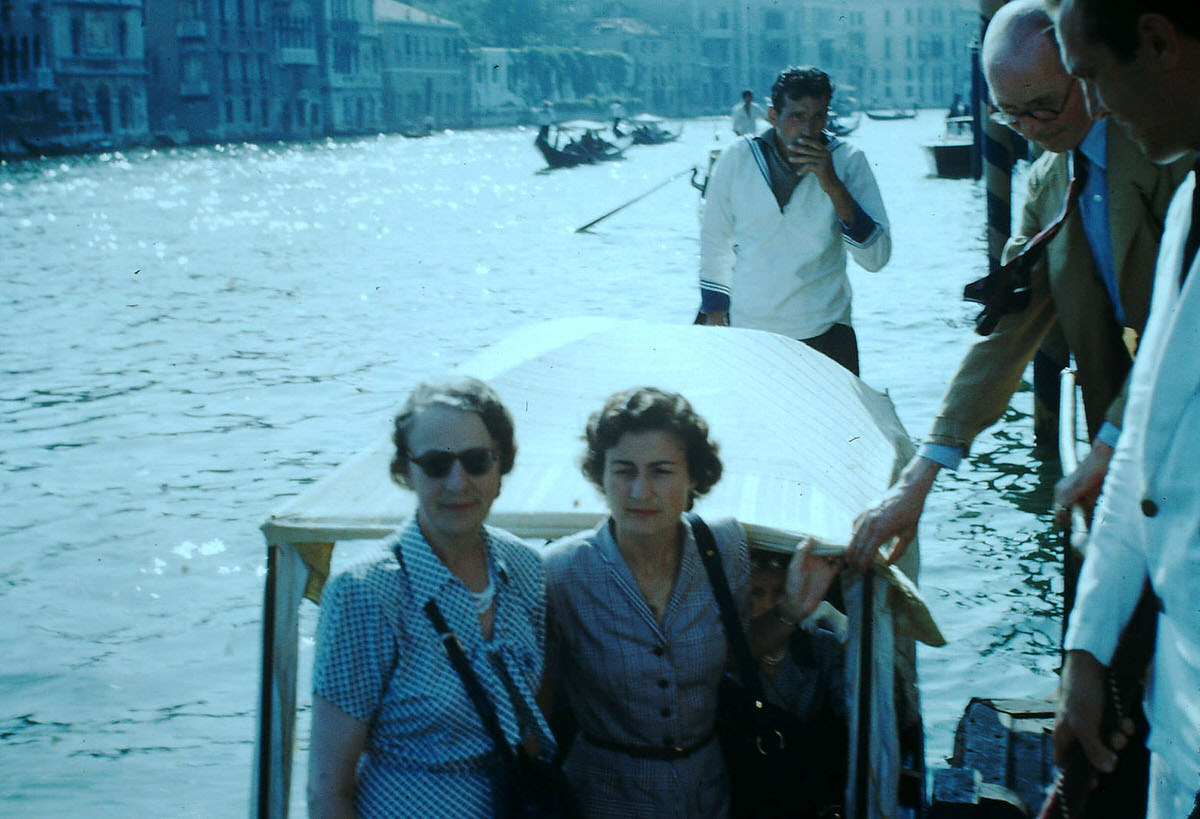 #26 Boarding a Gondola- Venice, Italy, 1954.