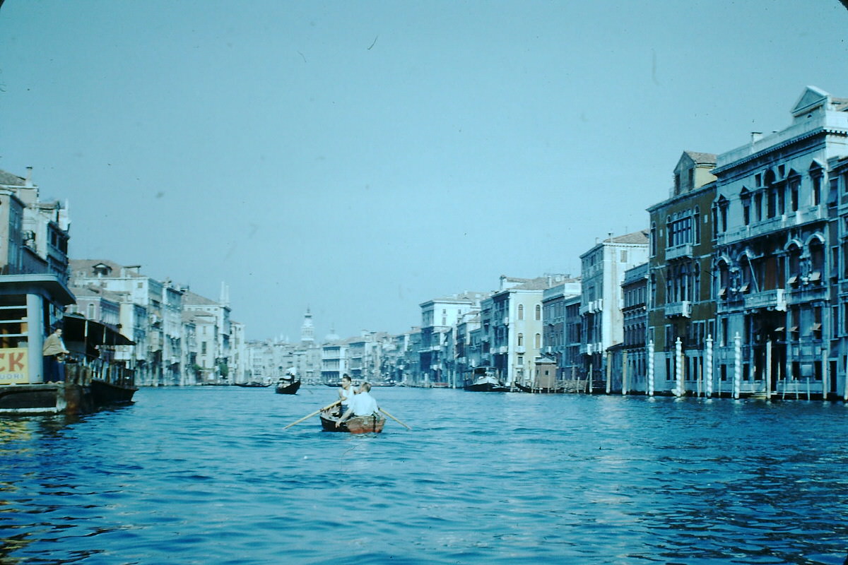 #28 Canal Scene- Venice, Italy, 1954.