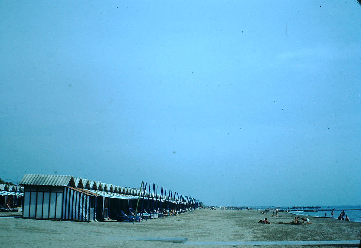 #38 Cabanas-Lido Island- Venice, Italy, 1954.