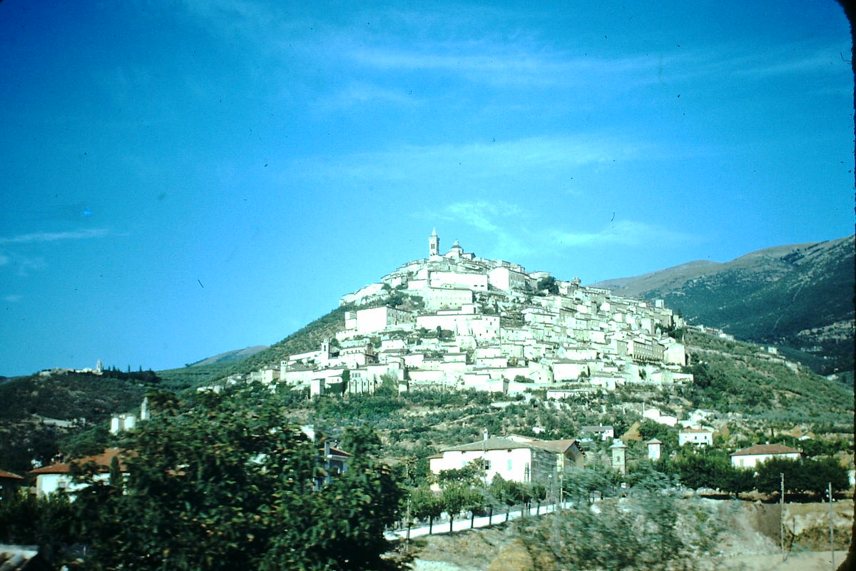 #63 One of Hill Towns- Pisa, Italy, 1954.