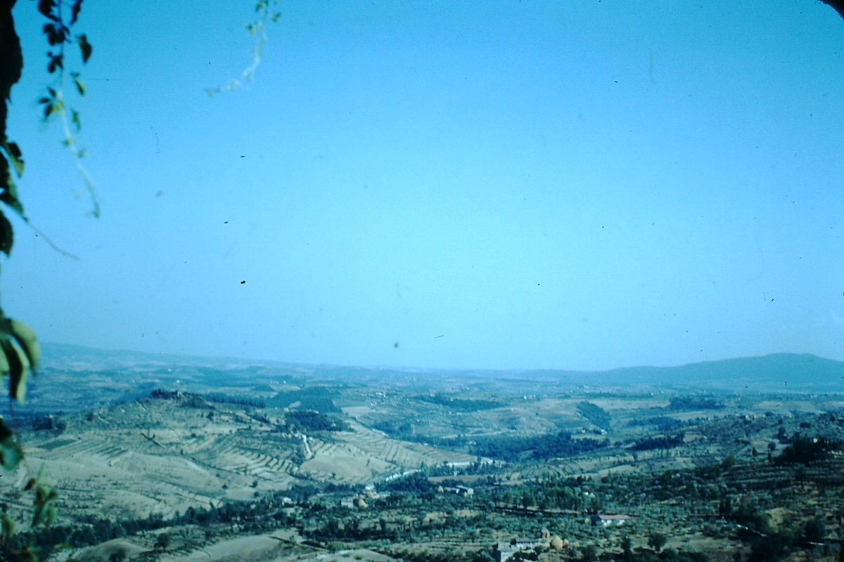#64 Valley nr San Gimignano from Veranda, Italy, 1954.