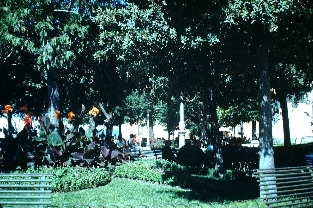 #73 Park facing Hotel Brufani- Perugia, Italy, 1954.