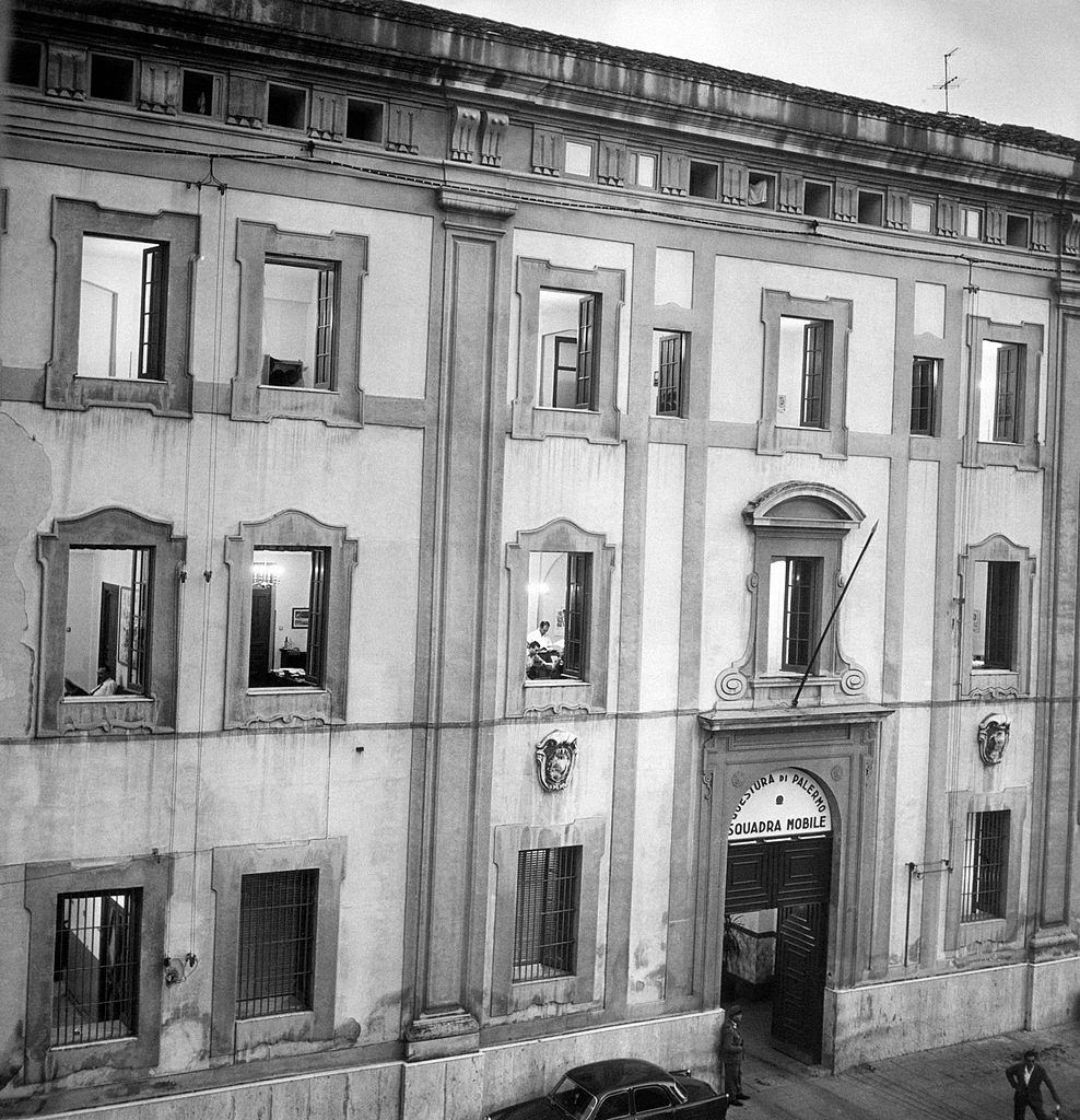 #100 Palermo police headquarters, 1960s.
