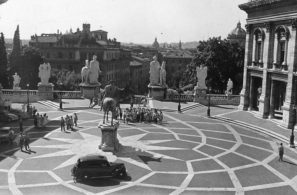 #41 The civic administration centre of modern Rome with the surrounding buildings, 1960s.