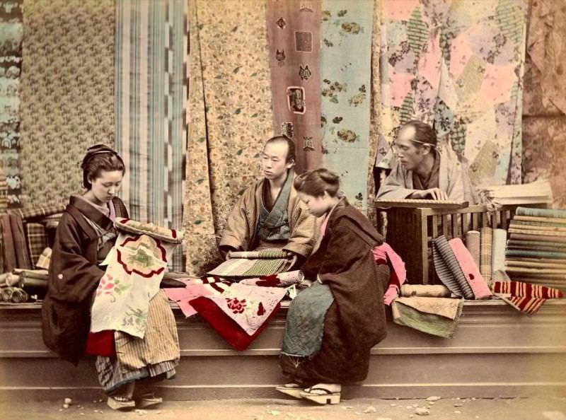 #27 The silk store. Two Japanese girls start from scratch, dreaming of a new kimono in old Japan