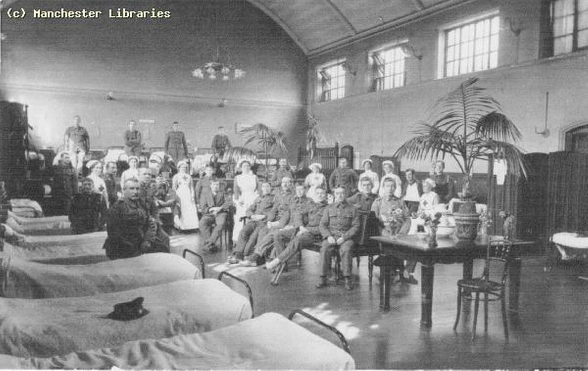 #20 Soldiers and Nurses at Blackley Institute Military Hospital