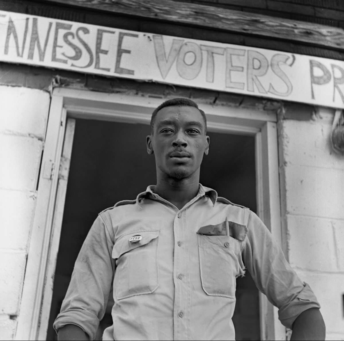 #6 Student volunteer working to register voters, 1964-65